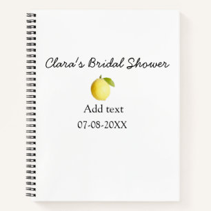 Limonien-Junggesellinnenabschied modern schlicht m Notizblock