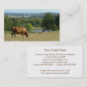 Limousin-Kühe in einer ländlichen Landschaft Visitenkarte (Vorne/Hinten)