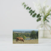Limousin-Kühe in einer ländlichen Landschaft Visitenkarte (Stehend Vorderseite)