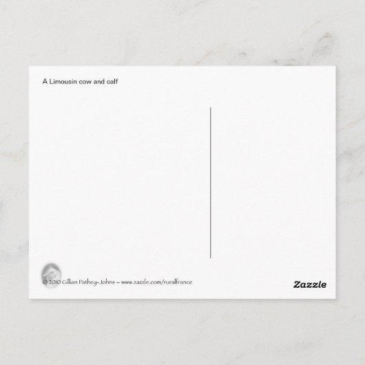 Limousin Postkarte (Rückseite)