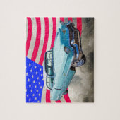 Limousine 1956 Deville Cadillac und amerikanische Puzzle (Vertikal)