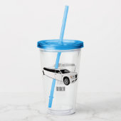 Limousine-Cartoon-Abbildung Acryltrinkbecher (Rückseite)