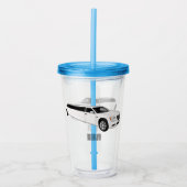 Limousine-Cartoon-Abbildung Acryltrinkbecher (Vorderseite)