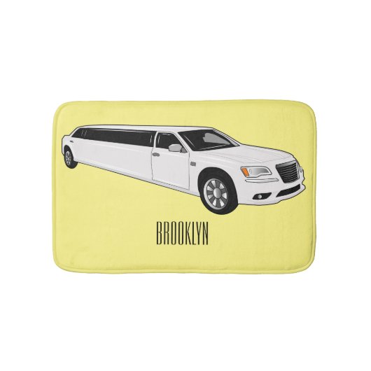 Limousine-Cartoon-Abbildung Badematte (Vorderseite)