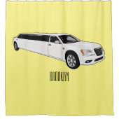 Limousine-Cartoon-Abbildung Duschvorhang (Vorderseite)