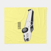Limousine-Cartoon-Abbildung Fleecedecke (Vorderseite (Horizontal))