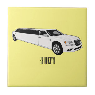 Limousine-Cartoon-Abbildung Fliese