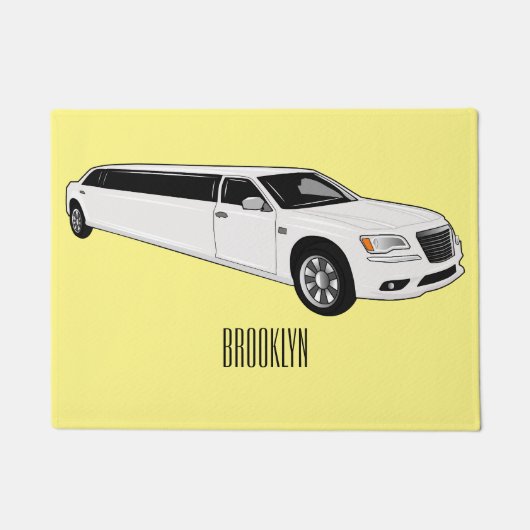 Limousine-Cartoon-Abbildung Fußmatte (Vorderseite)