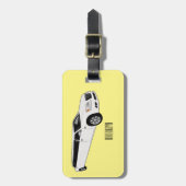 Limousine-Cartoon-Abbildung Gepäckanhänger (Vorderseite vertikal)