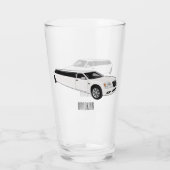 Limousine-Cartoon-Abbildung Glas (Rückseite)