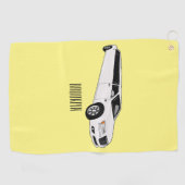 Limousine-Cartoon-Abbildung Golfhandtuch (Horizontal)