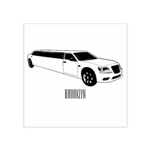 Limousine-Cartoon-Abbildung Gummistempel