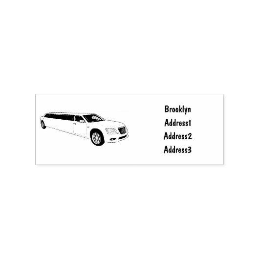 Limousine-Cartoon-Abbildung Gummistempel (Prägung)