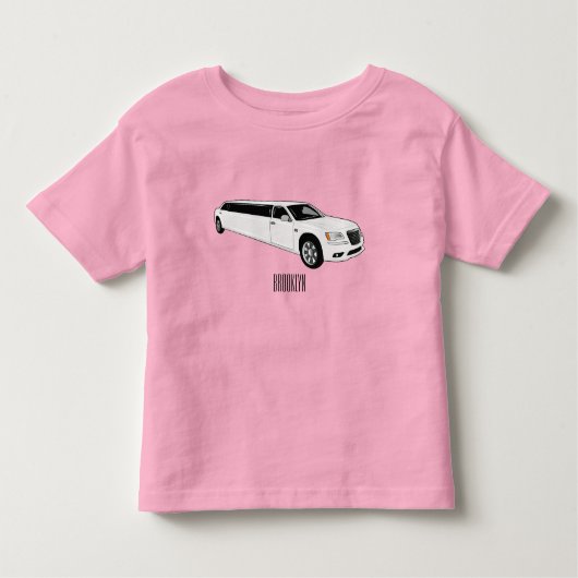 Limousine-Cartoon-Abbildung Kleinkind T-shirt (Vorderseite)