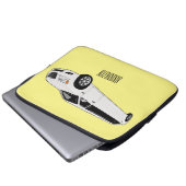 Limousine-Cartoon-Abbildung Laptopschutzhülle (Vorne Knopf)