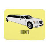 Limousine-Cartoon-Abbildung Magnet (Horizontal)