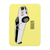 Limousine-Cartoon-Abbildung Magnet (Vertikal)