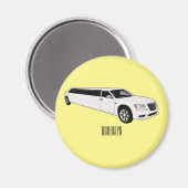 Limousine-Cartoon-Abbildung Magnet (Vorderseite/Rückseite)