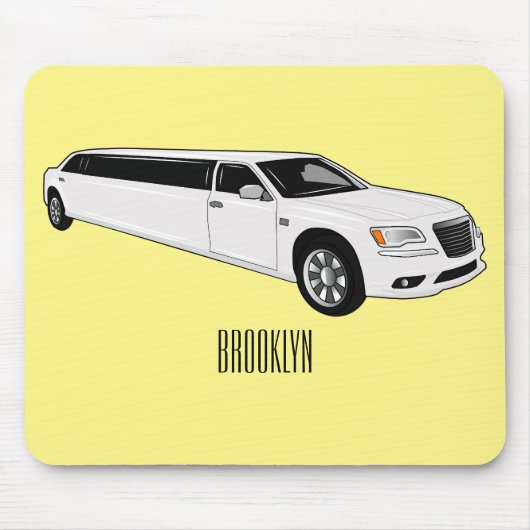 Limousine-Cartoon-Abbildung Mousepad (Vorne)