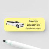 Limousine-Cartoon-Abbildung Namensschild (Beispiel)