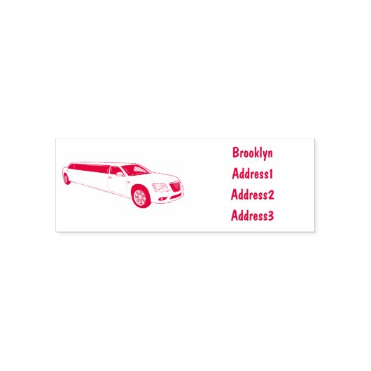Limousine-Cartoon-Abbildung Permastempel (Design)