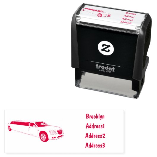 Limousine-Cartoon-Abbildung Permastempel (Beispiel)