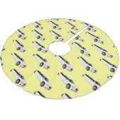 Limousine-Cartoon-Abbildung Polyester Weihnachtsbaumdecke (Schrägansicht)