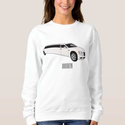Limousine-Cartoon-Abbildung Sweatshirt (Vorderseite)