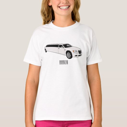 Limousine-Cartoon-Abbildung T-Shirt (Vorderseite)