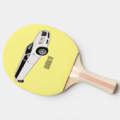 Limousine-Cartoon-Abbildung Tischtennis Schläger (Seitenansicht)