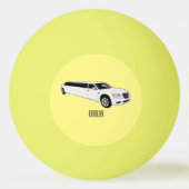 Limousine-Cartoon-Abbildung Tischtennisball (Rückseite)