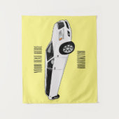 Limousine-Cartoon-Abbildung Wandteppich (Vorderseite)