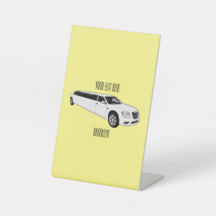 Limousine Cartoon-Illustration Sockelschild