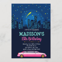 Limousine Geburtstagsfeier Einladung