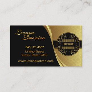 Limousine - Gold u. schwarze Visitenkarte