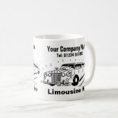 Limousine Hire Cartoon Kaffeetasse (VorderseiteRechts)