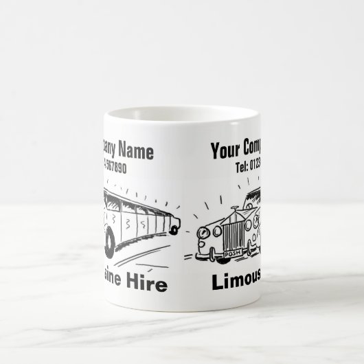 Limousine Hire Cartoon Kaffeetasse (Mittel)