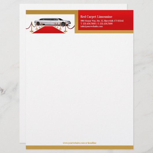 Limousine Letterhead Briefkopf (Vorne/Hinten)