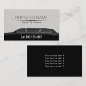 Limousine Limo & Auto Service Klasse Leinen Visitenkarte (Vorne/Hinten)