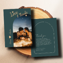 Limousine Modern Arch Foto Elegante Hochzeit Dankeskarte