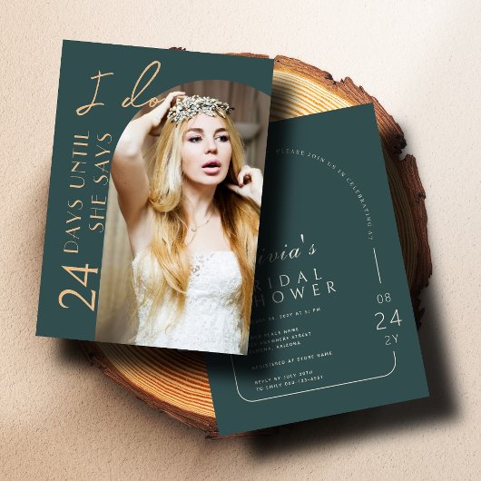 Limousine Modernes Arch Foto Brautparty Einladung