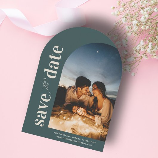 Limousine Modernes Foto Arch Save the Date Einladung