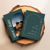 Limousine Modernes Foto Arch Save the Date Einladung