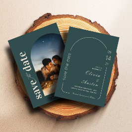 Limousine Modernes Foto Arch Save the Date Einladung