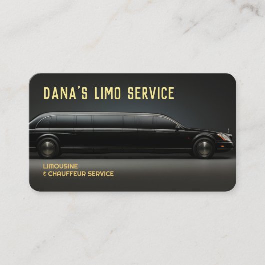 Limousine-Service Visitenkarte (Vorderseite)