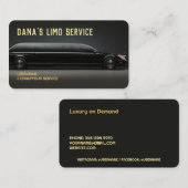 Limousine-Service Visitenkarte (Vorne/Hinten)