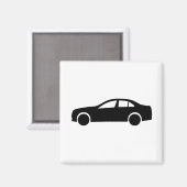 Limousine-Silhouette Magnet (Vorderseite/Rückseite)