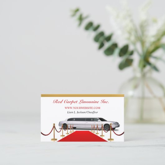 Limousine-Visitenkarte Visitenkarte (Stehend Vorderseite)