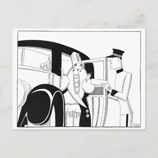 Limousine von Anne Harriet Fish Postkarte (Vorderseite)