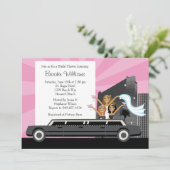 Limousinen-Brautparty-Einladungs-afrikanischer Einladung (Stehend Vorderseite)